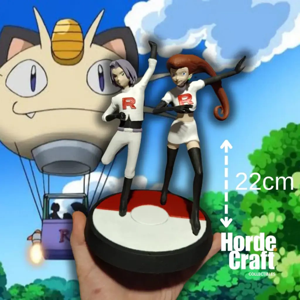 Jessie&James roket takımı Pokemon figürü 
